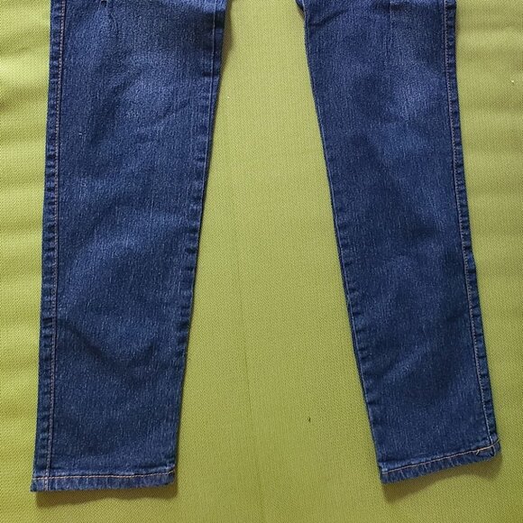 plus size destroyed butt lift Colombia Jeans size 21 skinny stretch indigo navy - Picture 9 of 9